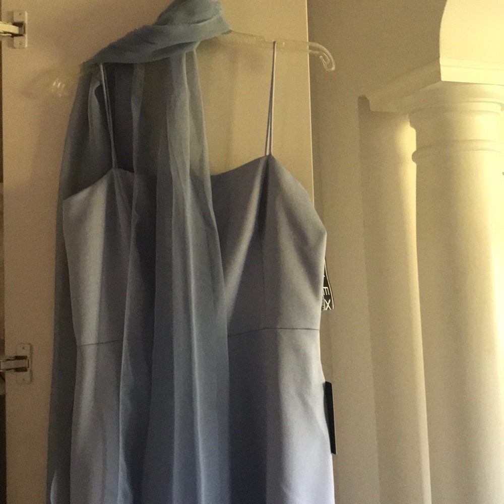 Lilac/Periwinkle evening dress with shawl